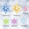 40 Pieces Pastel Christmas Snowflake Ornaments (Pastel) - 7.87 x 7.87 x 0.63 inches